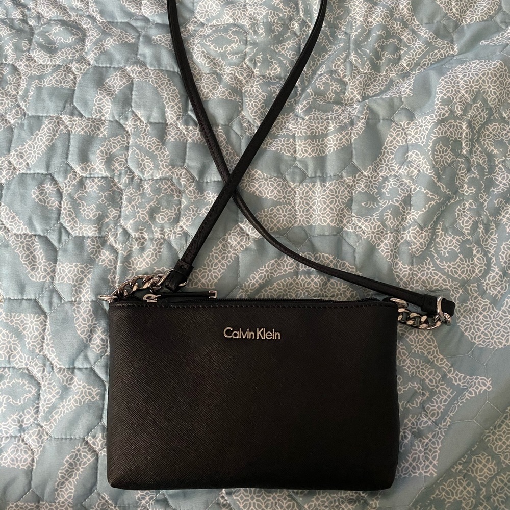 Calvin Klein Leather Chain Crossbody